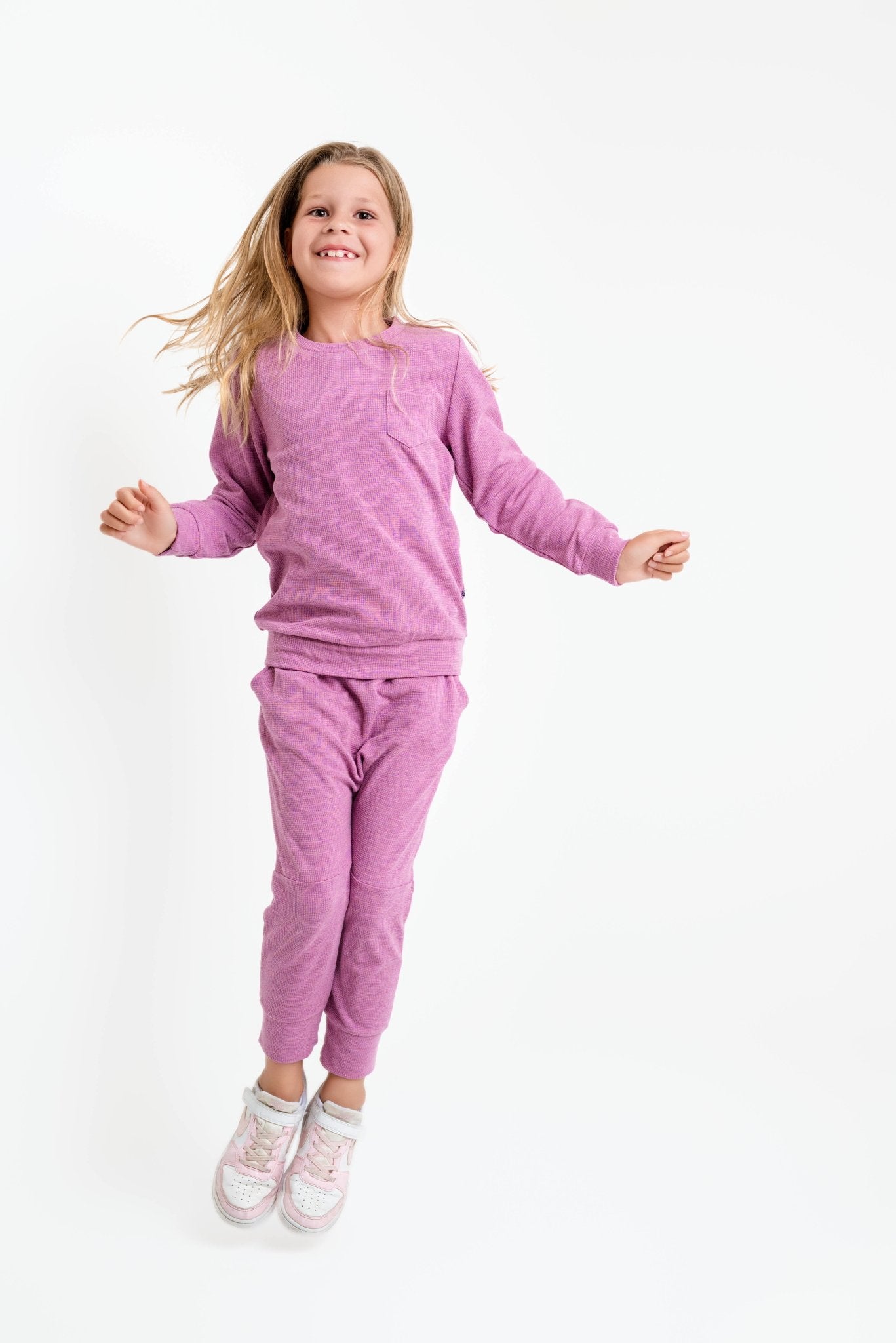 Bamboo Waffle Kids' Jogger Set - Line Dry Only - Jammie Session