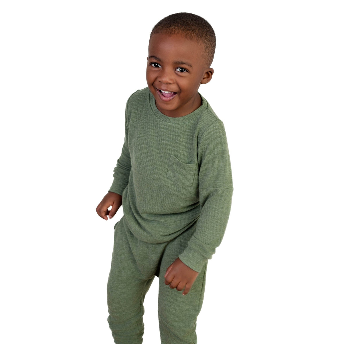 Bamboo Waffle Kids' Jogger Set - Line Dry Only - Jammie Session