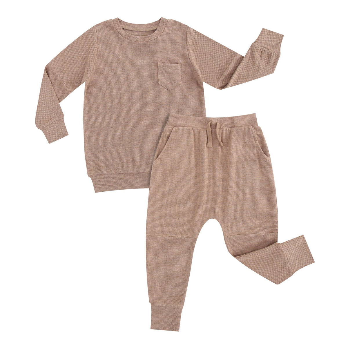 Bamboo Waffle Kids' Jogger Set - Line Dry Only - Jammie Session