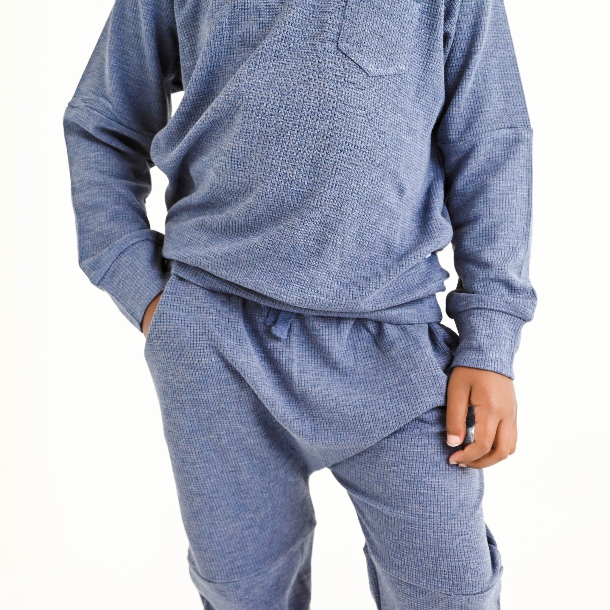 Bamboo Waffle Kids' Jogger Set - Line Dry Only - Jammie Session