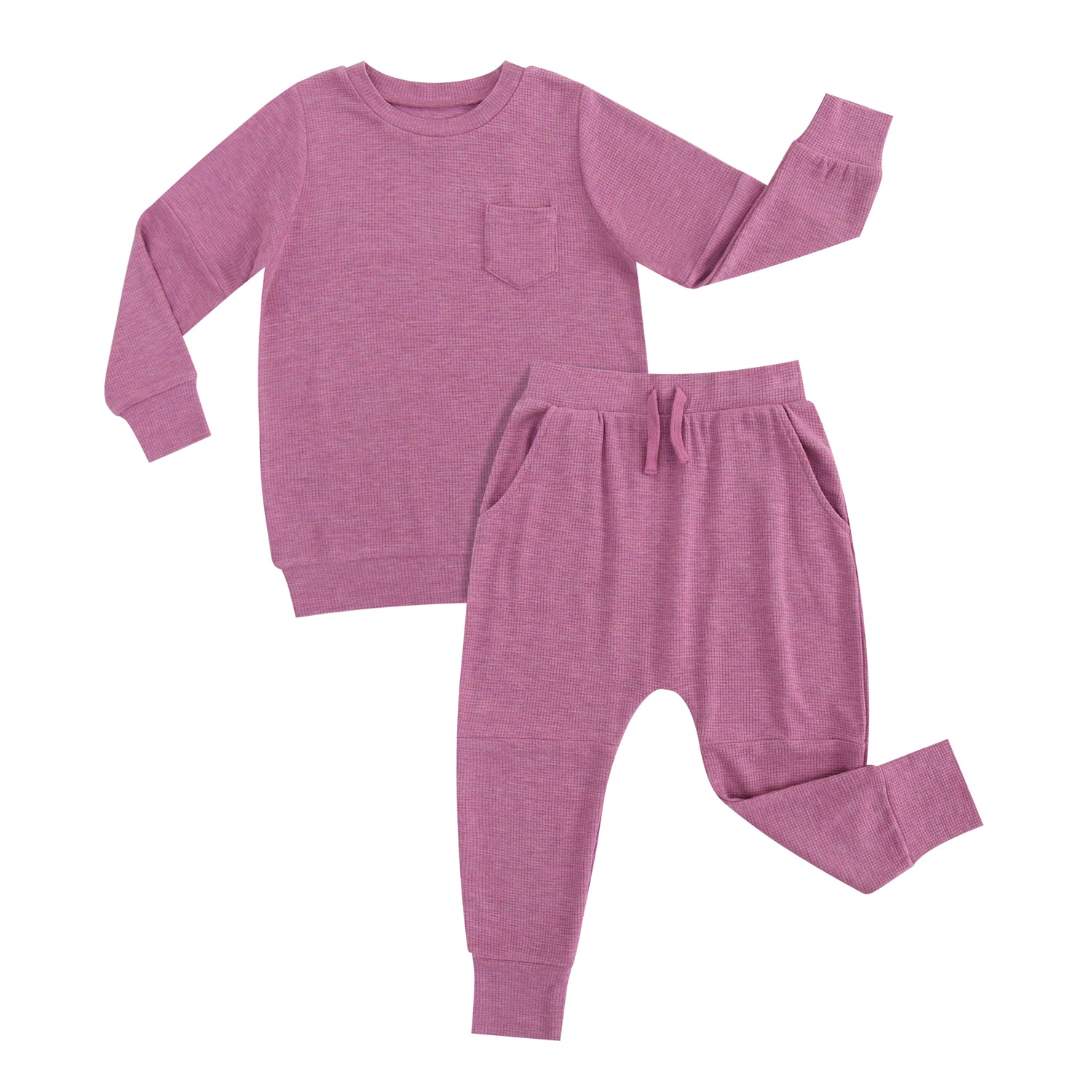 Bamboo Waffle Kids' Jogger Set - Line Dry Only - Jammie Session