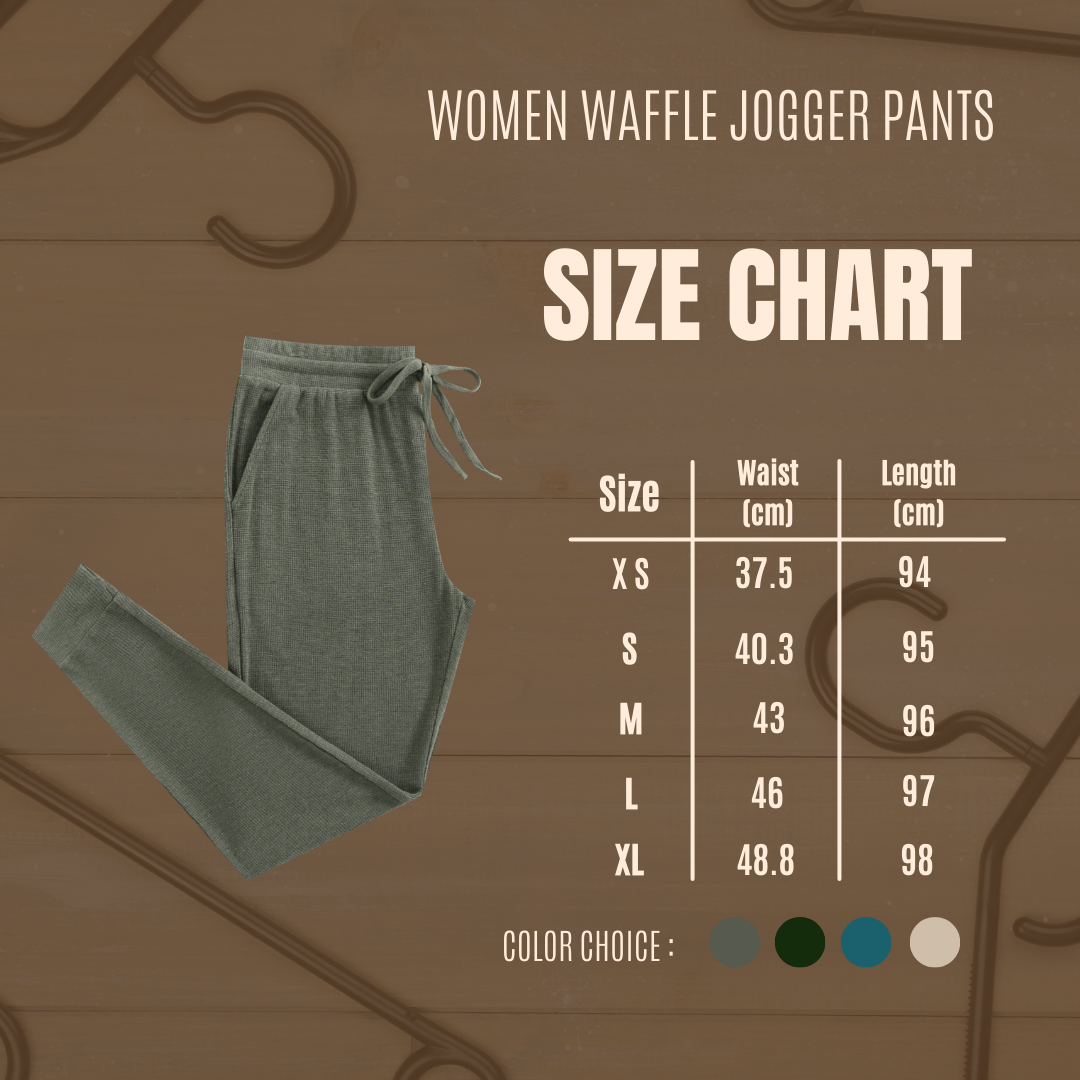Bamboo Waffle Women's Jogger Pants - Line Dry Only - Jammie Session