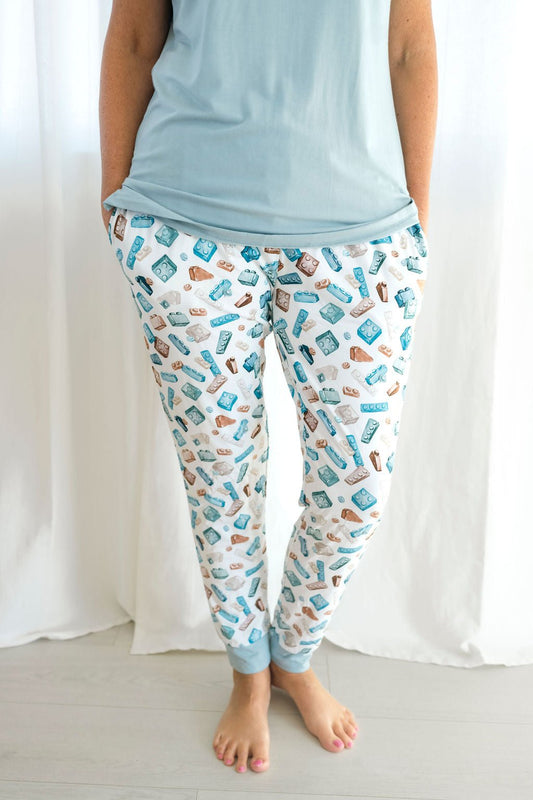 Block Party (Blue) Women's Jogger Pants BDLJ - Jammie Session