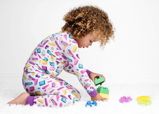 Block Party (Purple) Long Sleeve PJ's BDLJ - Jammie Session
