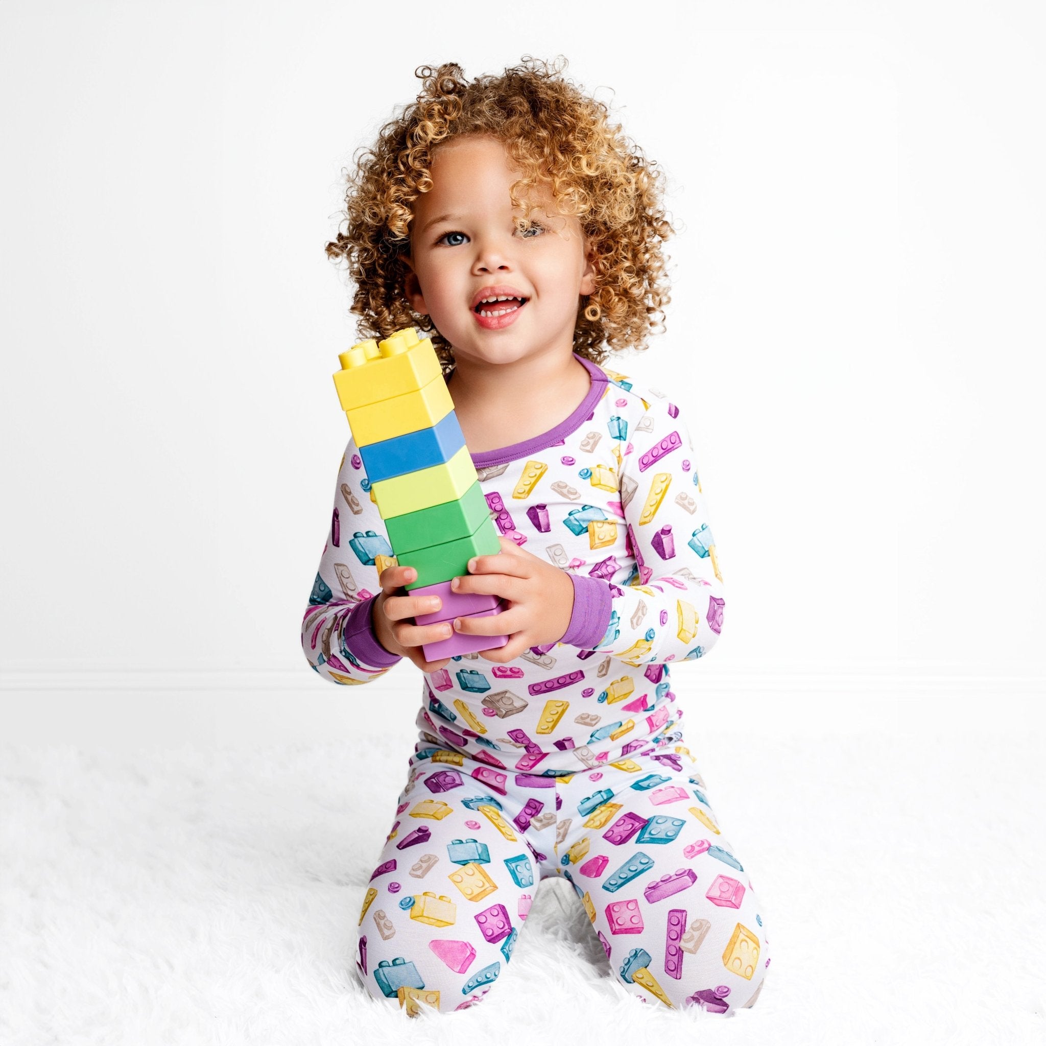 Block Party (Purple) Long Sleeve PJ's BDLJ - Jammie Session