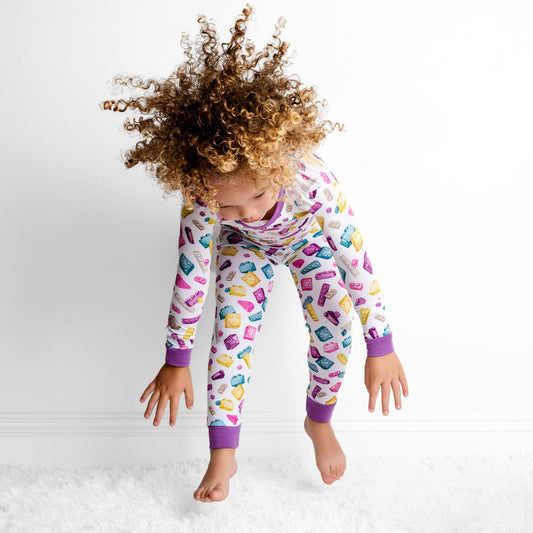 Block Party (Purple) Long Sleeve PJ's BDLJ - Jammie Session