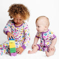 Load image into Gallery viewer, Block Party (Purple) Long Sleeve PJ's BDLJ - Jammie Session
