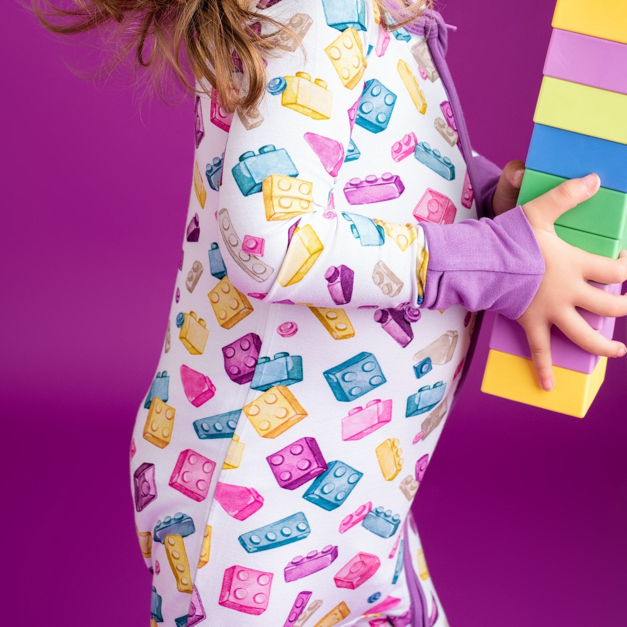 Block Party (Purple) Romper BDLJ - Jammie Session