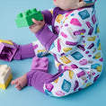 Load image into Gallery viewer, Block Party (Purple) Romper BDLJ - Jammie Session
