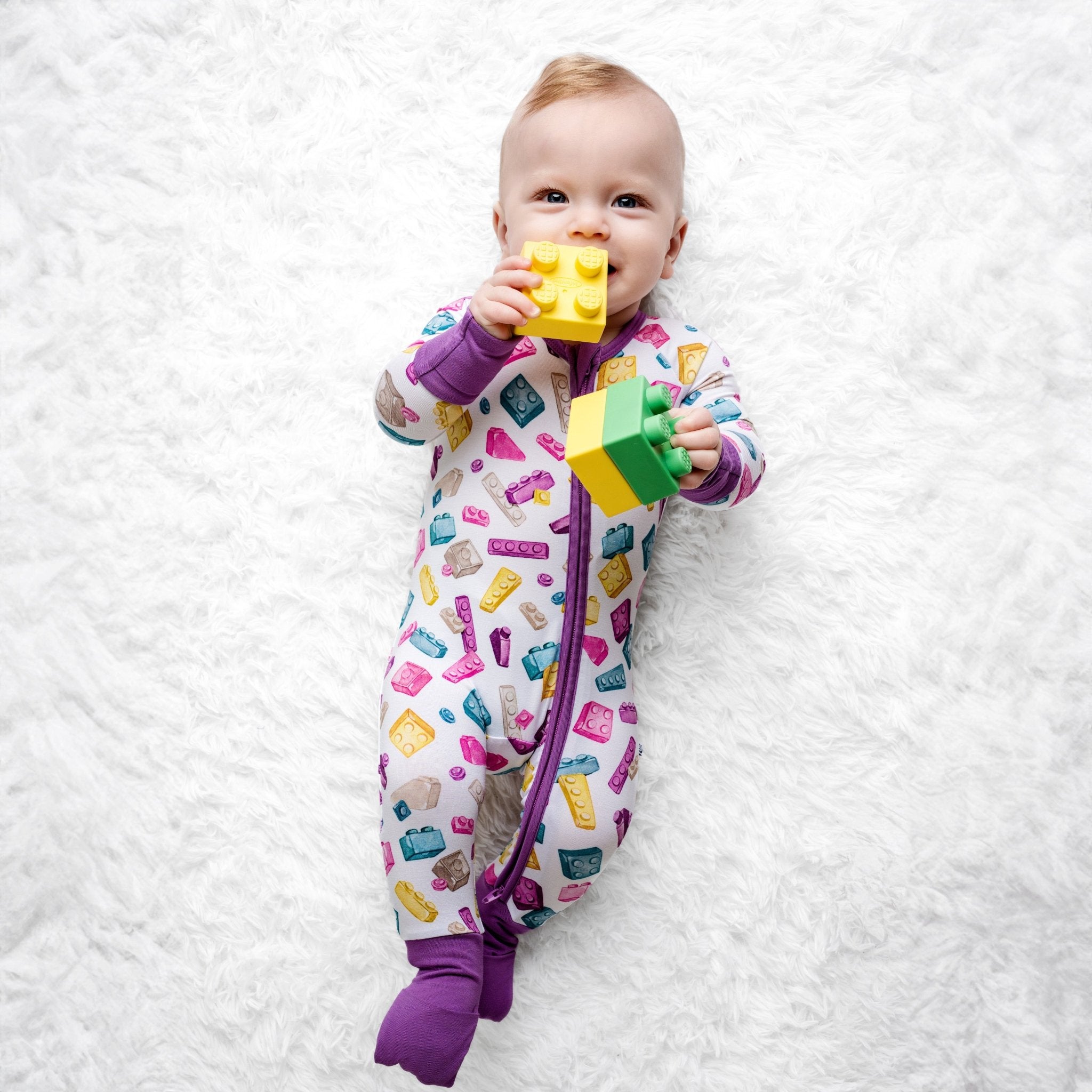 Block Party (Purple) Romper BDLJ - Jammie Session
