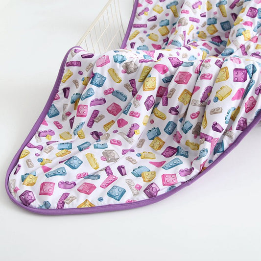 Block Party (Purple) Toddler Quilted Blanket BDLJ - Jammie Session