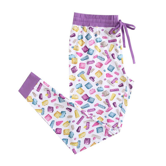 Block Party (Purple) Women's Jogger Pants BDLJ - Jammie Session