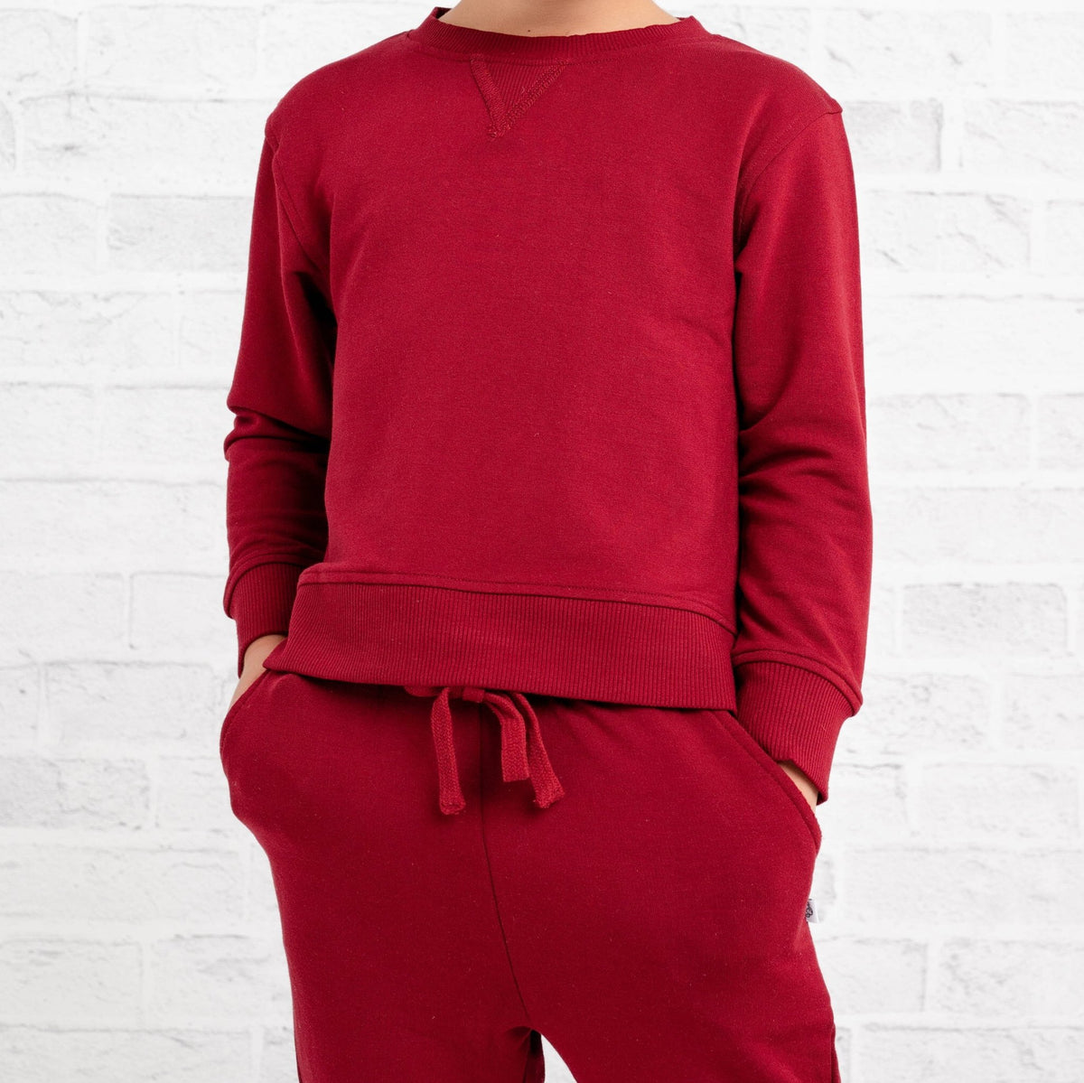Burgundy Kids Jogger Set - Jammie Session