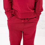 Burgundy Kids Jogger Set - Jammie Session
