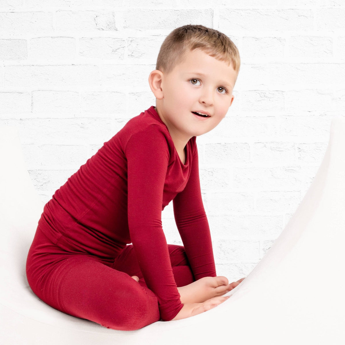 Burgundy Long Sleeve PJ's - Jammie Session