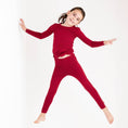 Load image into Gallery viewer, Burgundy Long Sleeve PJ's - Jammie Session
