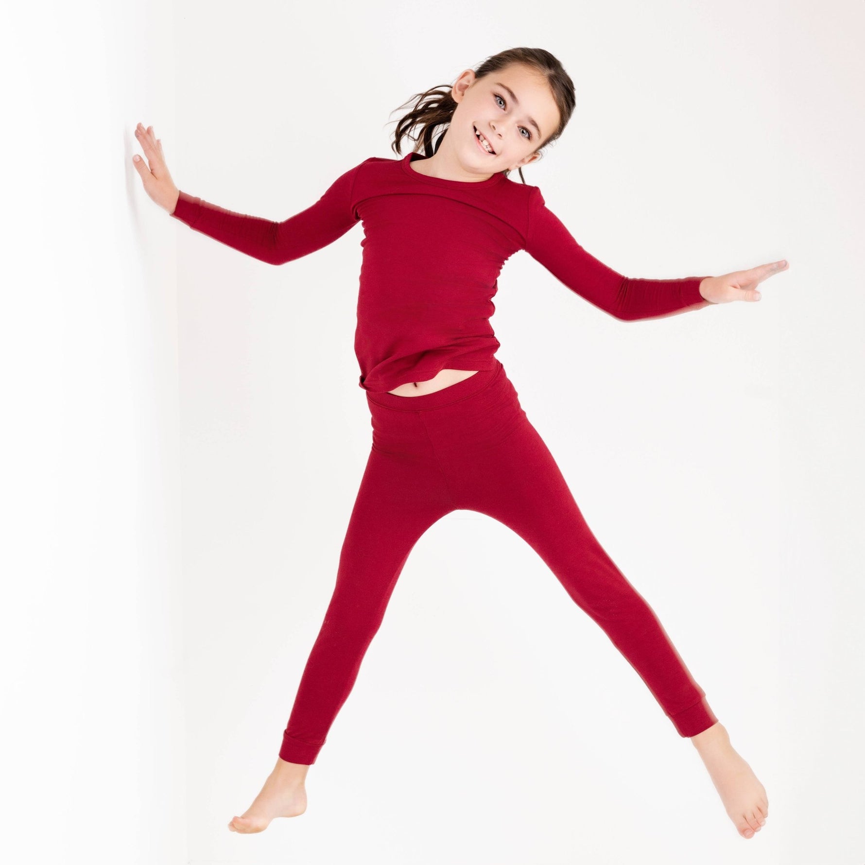 Burgundy Long Sleeve PJ's - Jammie Session