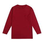 Burgundy Men's Long Sleeve Shirt - Jammie Session