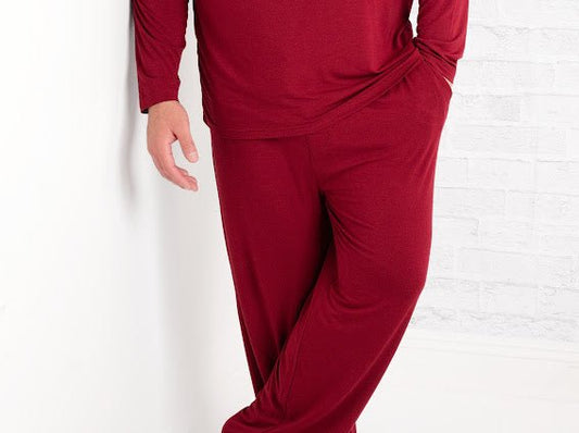 Burgundy Men's PJ Pants - Jammie Session