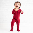 Load image into Gallery viewer, Burgundy Romper - Jammie Session
