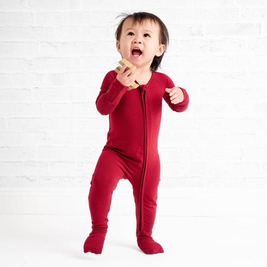 Burgundy Romper - Jammie Session