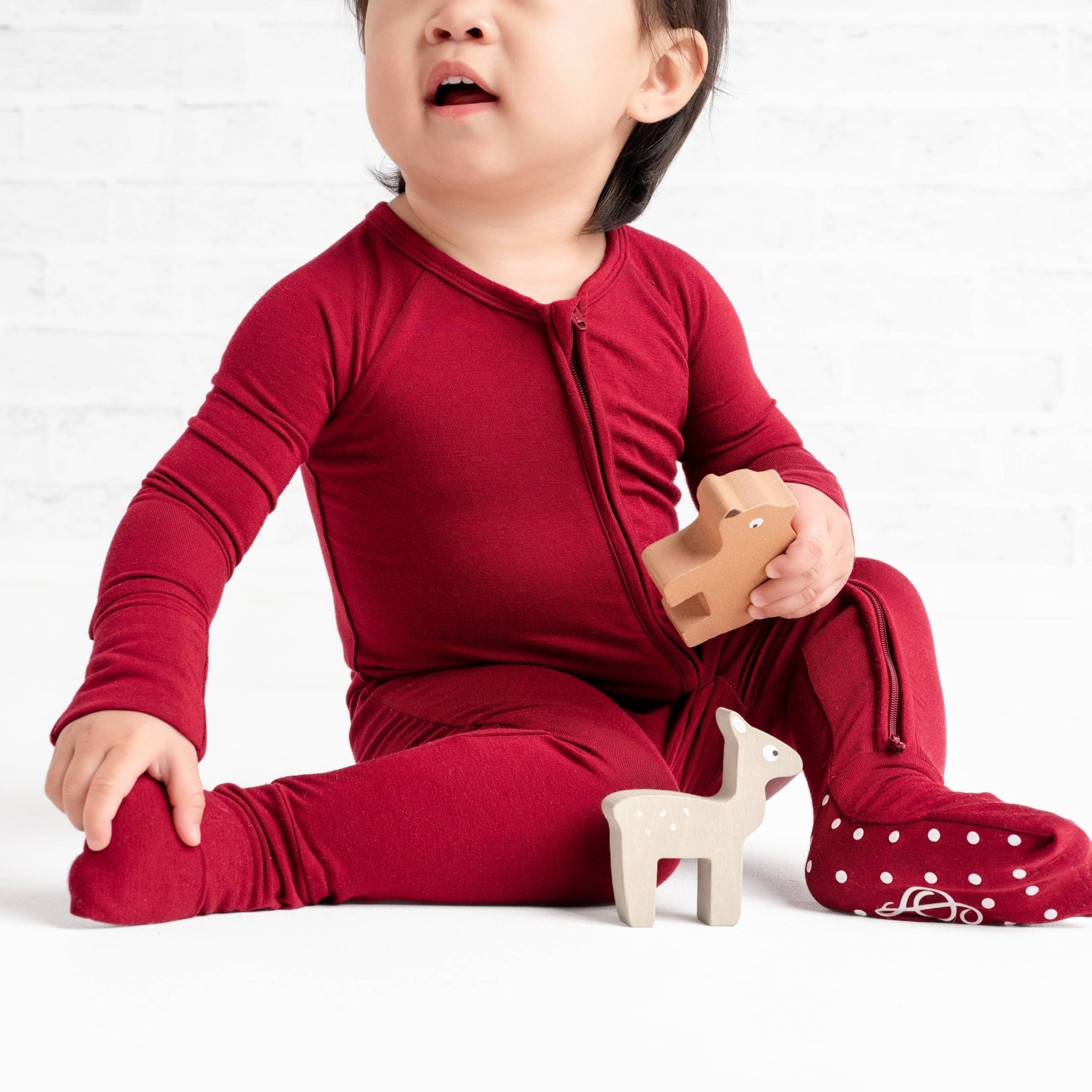 Burgundy Romper - Jammie Session