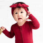 Burgundy Romper - Jammie Session