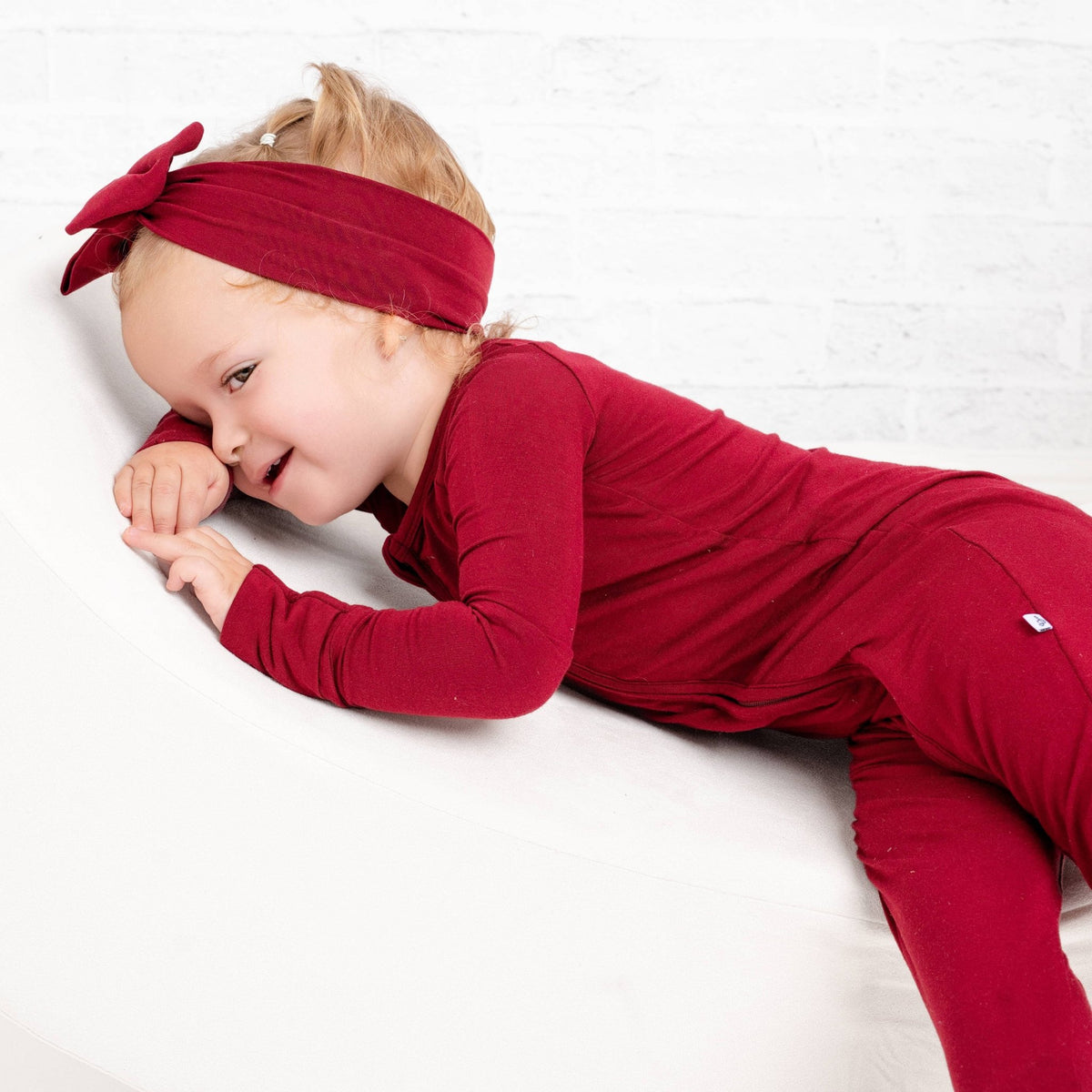 Burgundy Romper - Jammie Session