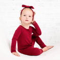 Load image into Gallery viewer, Burgundy Romper - Jammie Session
