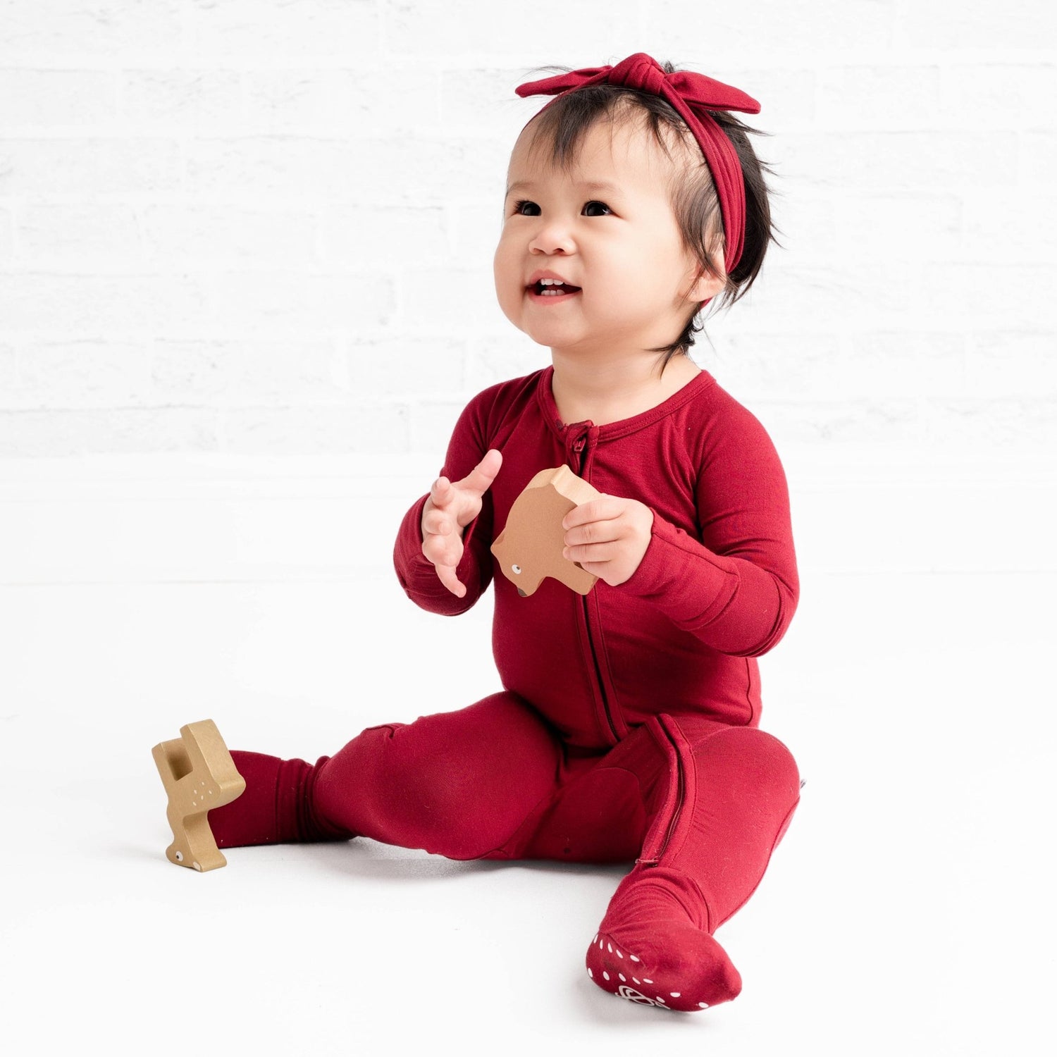 Burgundy Romper - Jammie Session