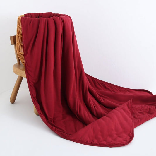 Burgundy Toddler Quilted Blanket - Jammie Session