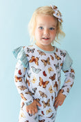 Load image into Gallery viewer, Butterfly Kisses Kids' Long Sleeve Ruffle T-shirt - Jammie Session
