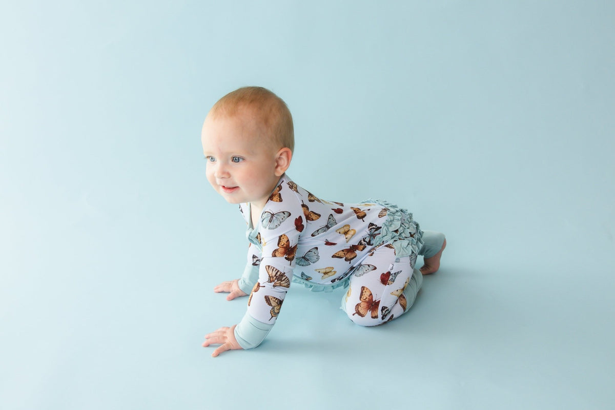 Butterfly Kisses Ruffle Romper - Jammie Session