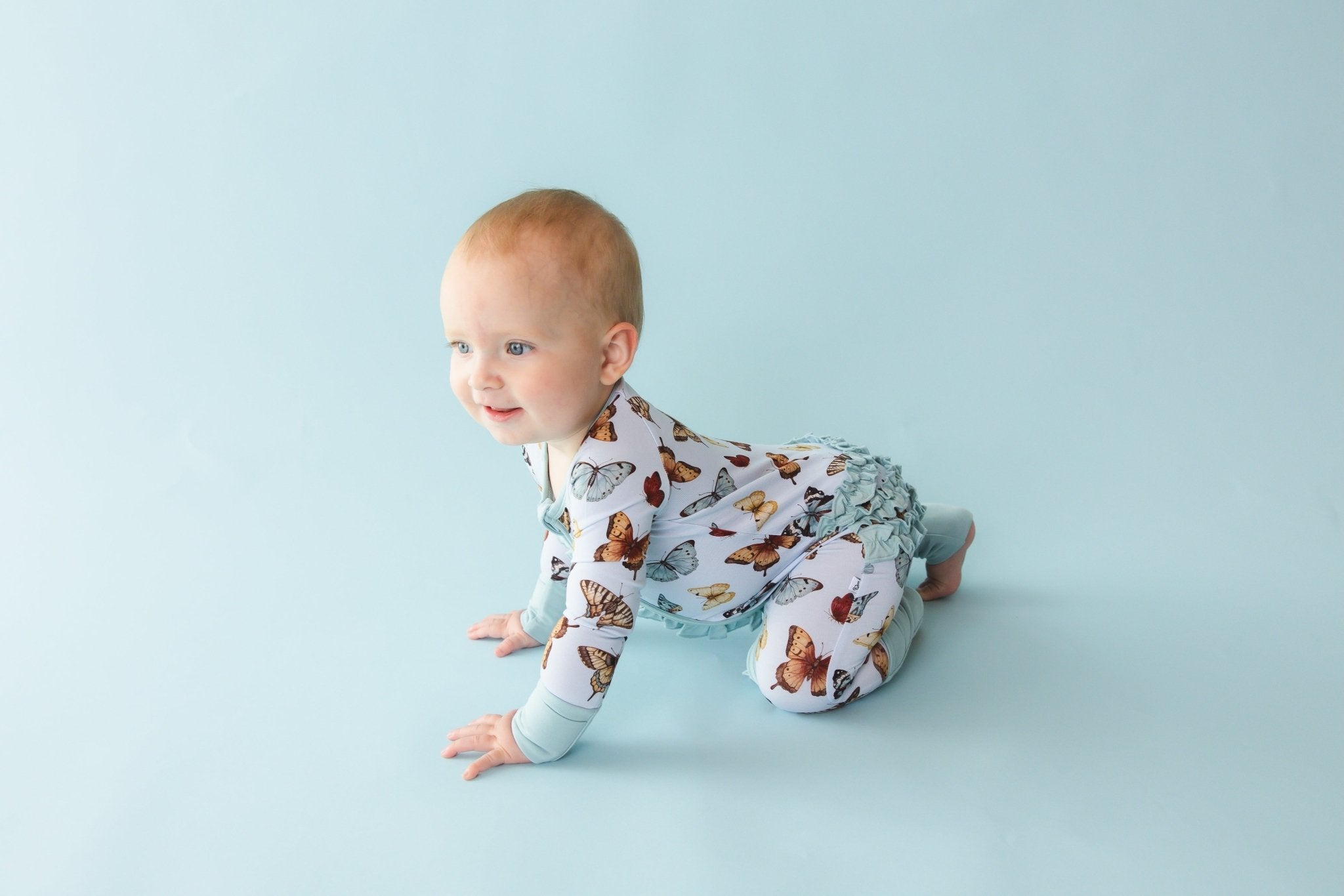 Butterfly Kisses Ruffle Romper - Jammie Session
