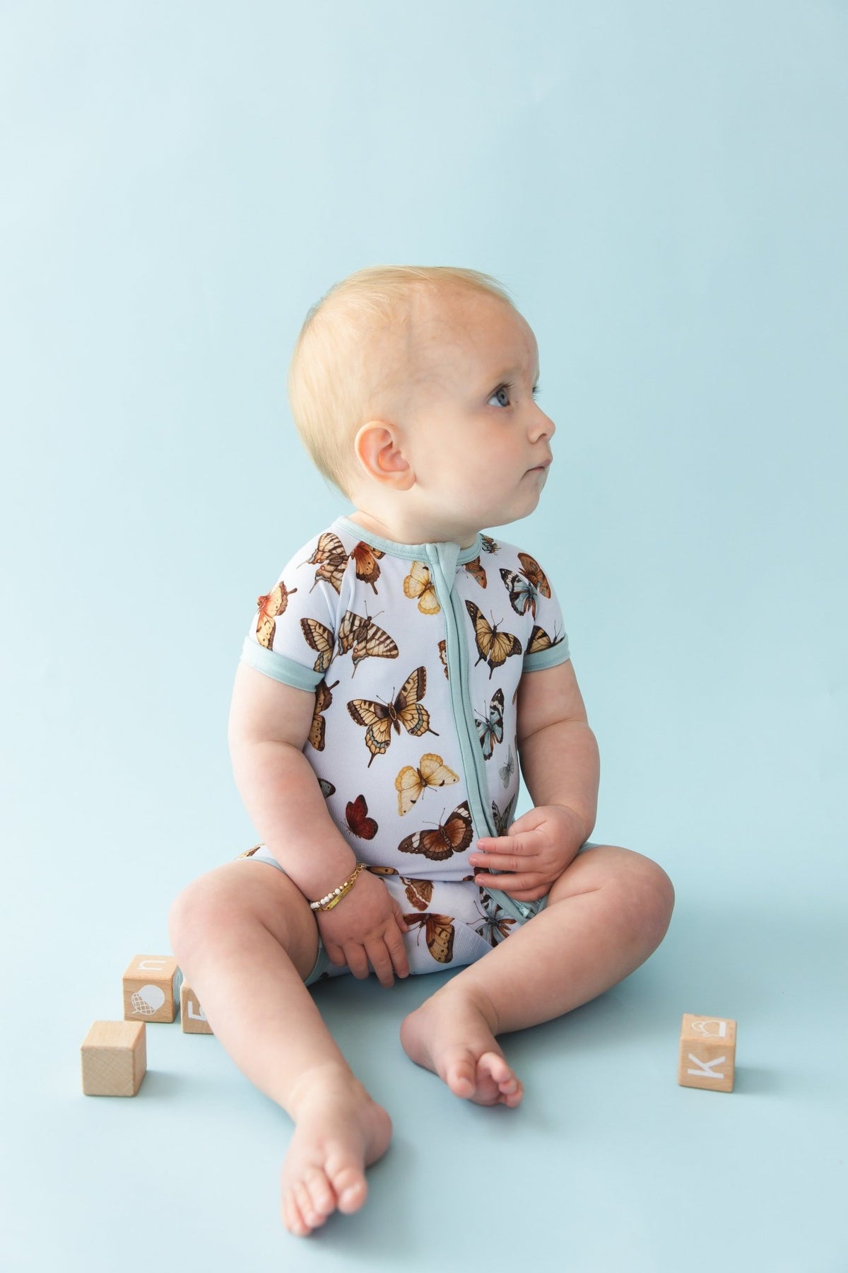 Butterfly Kisses Short Sleeve Romper - Jammie Session