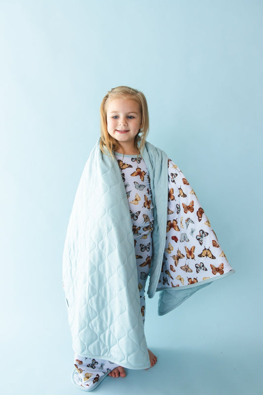 Butterfly Kisses Toddler Quilted Blanket - Jammie Session