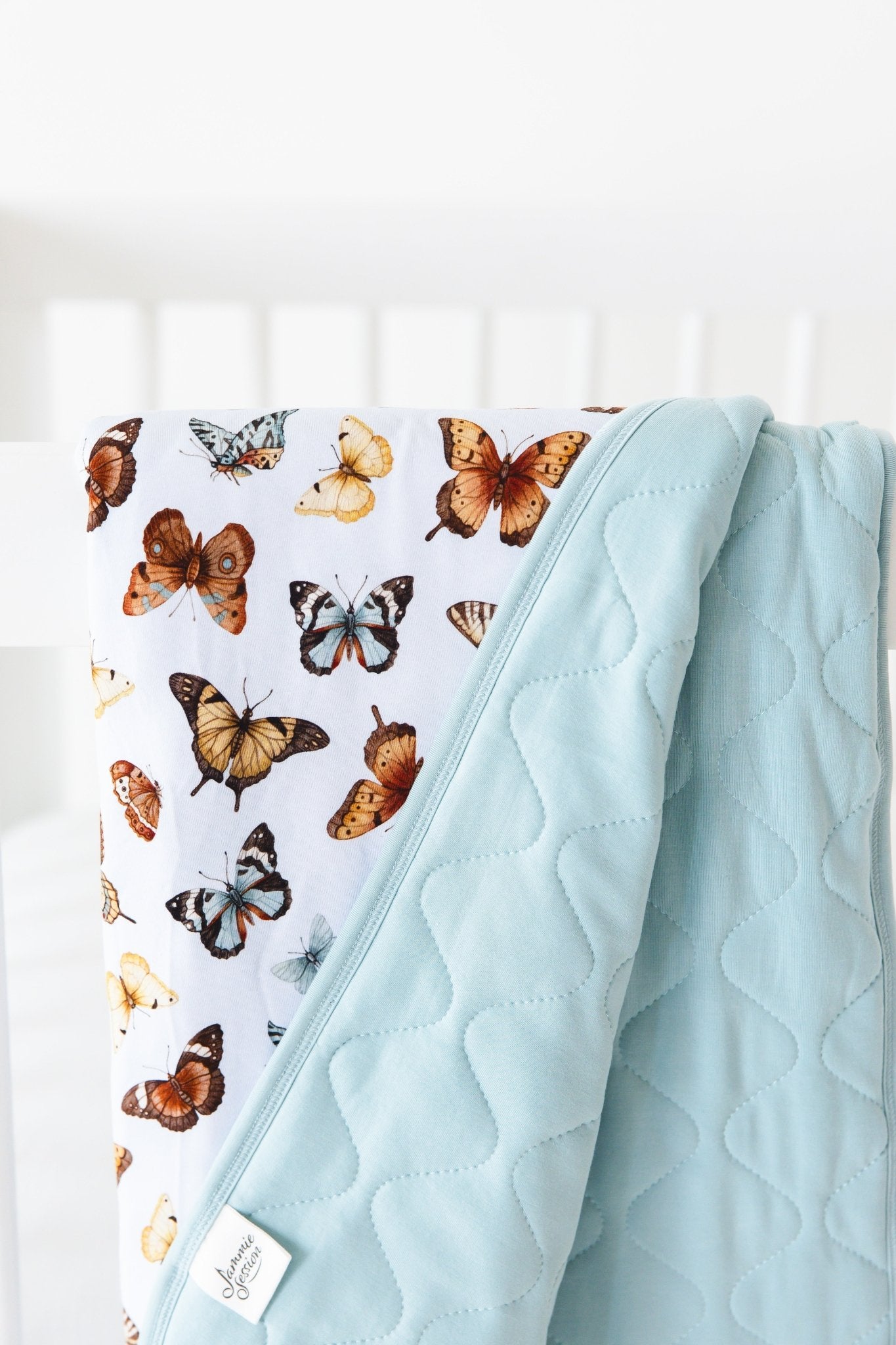 Butterfly Kisses Toddler Quilted Blanket - Jammie Session