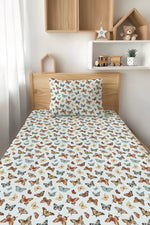 Butterfly Kisses Twin Fitted Sheet and Pillowcase Set - Jammie Session