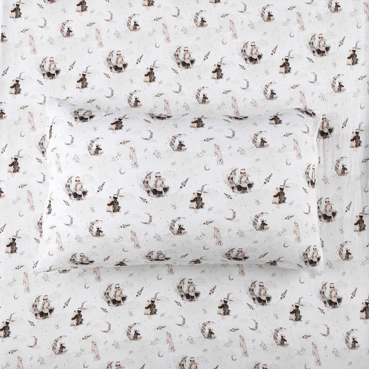 Celestie Bestie Twin Fitted Sheet and Pillowcase Set BDLJ - Jammie Session