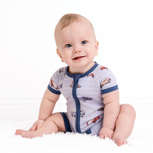 Classic Cruisers (Car) Short Sleeve Romper BDLJ - Jammie Session