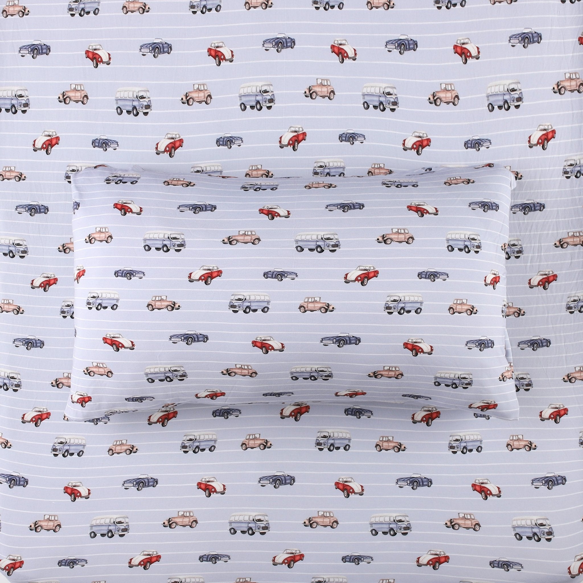 Classic Cruisers (Car) Twin Fitted Sheet and Pillowcase Set BDLJ - Jammie Session
