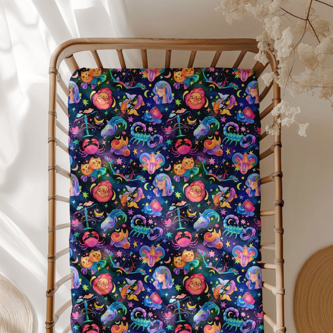Cosmic Cuddles Zodiac Crib Sheet - Jammie Session