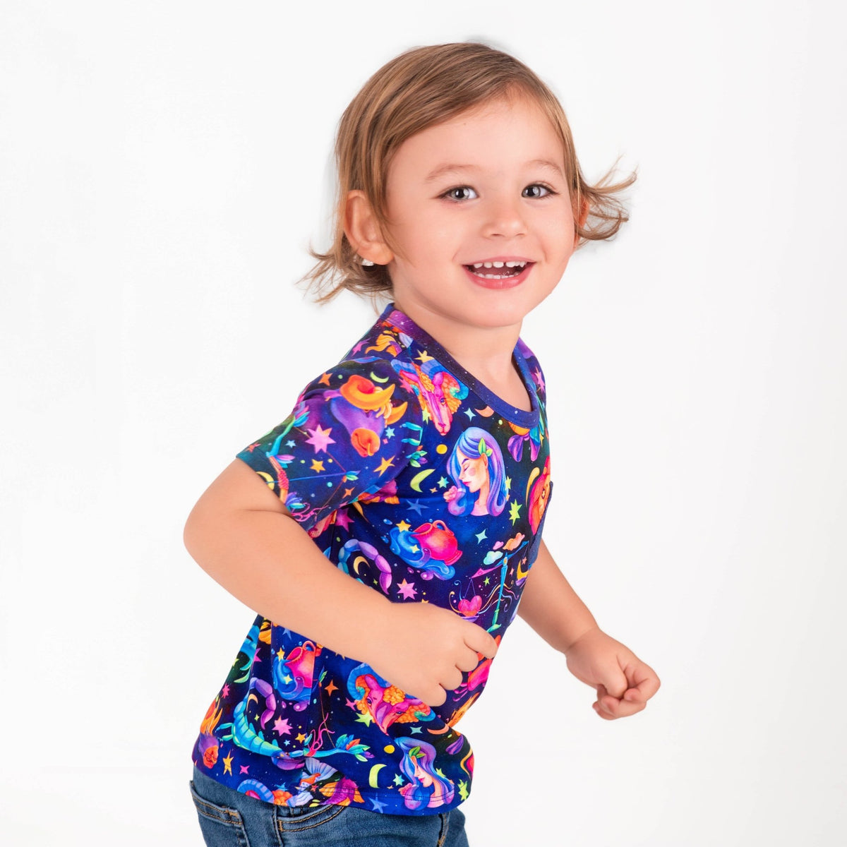 Cosmic Cuddles Zodiac Kids' Short Sleeve T-shirt - Jammie Session