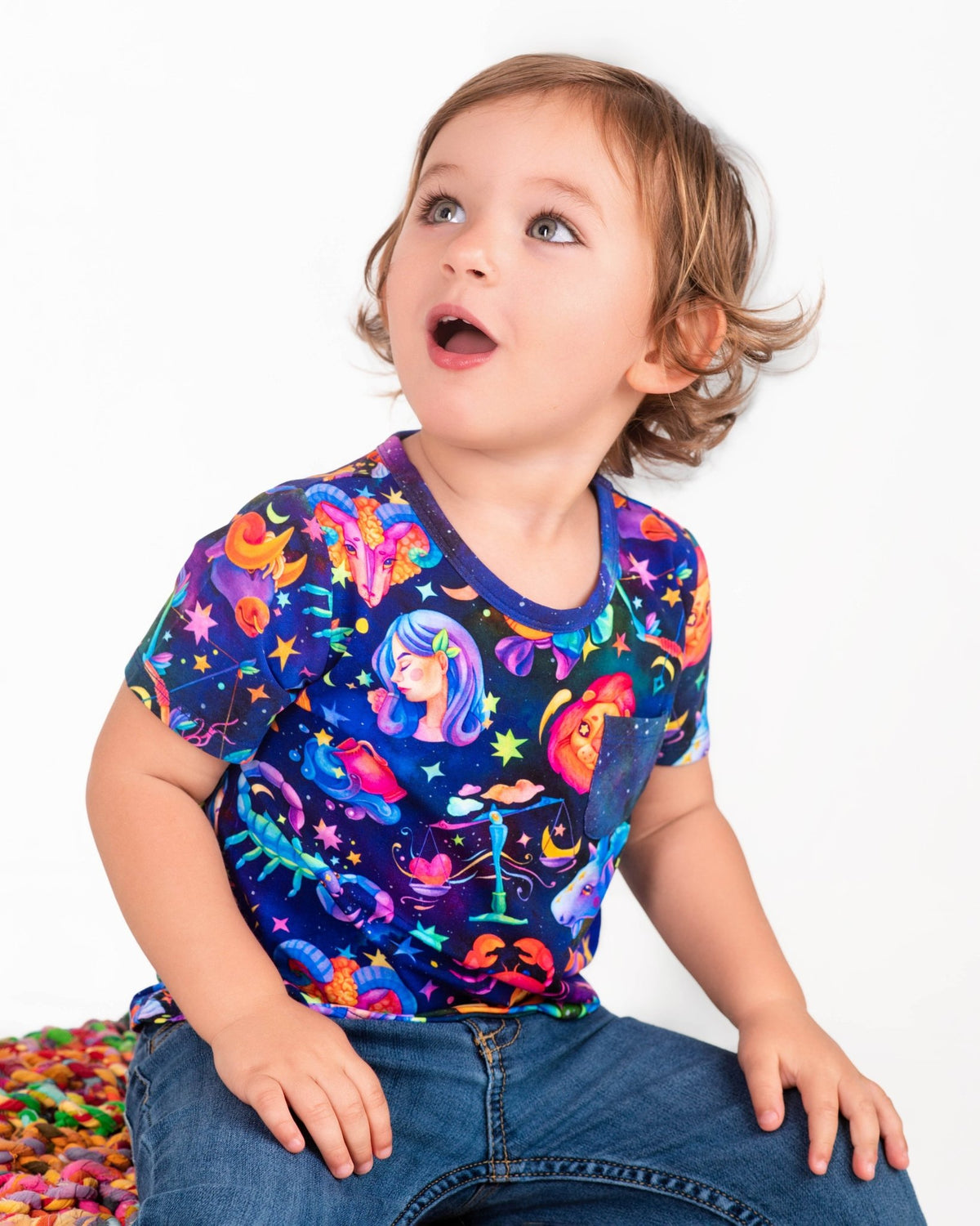Cosmic Cuddles Zodiac Kids' Short Sleeve T-shirt - Jammie Session