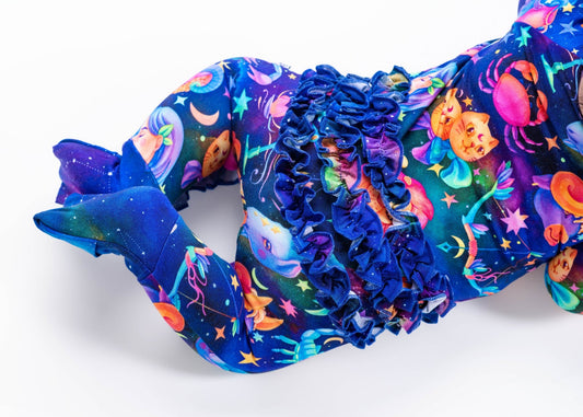 Cosmic Cuddles Zodiac Ruffle Romper - Jammie Session