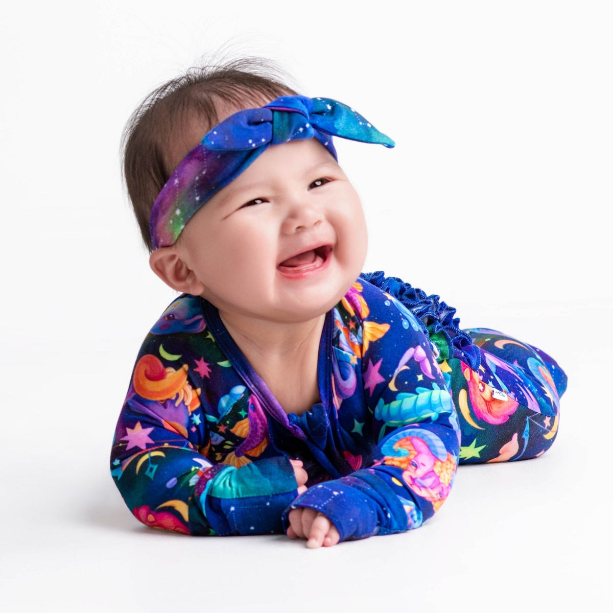 Cosmic Cuddles Zodiac Ruffle Romper - Jammie Session