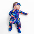 Load image into Gallery viewer, Cosmic Cuddles Zodiac Ruffle Romper - Jammie Session
