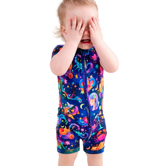 Cosmic Cuddles Zodiac Short Sleeve Romper - Jammie Session