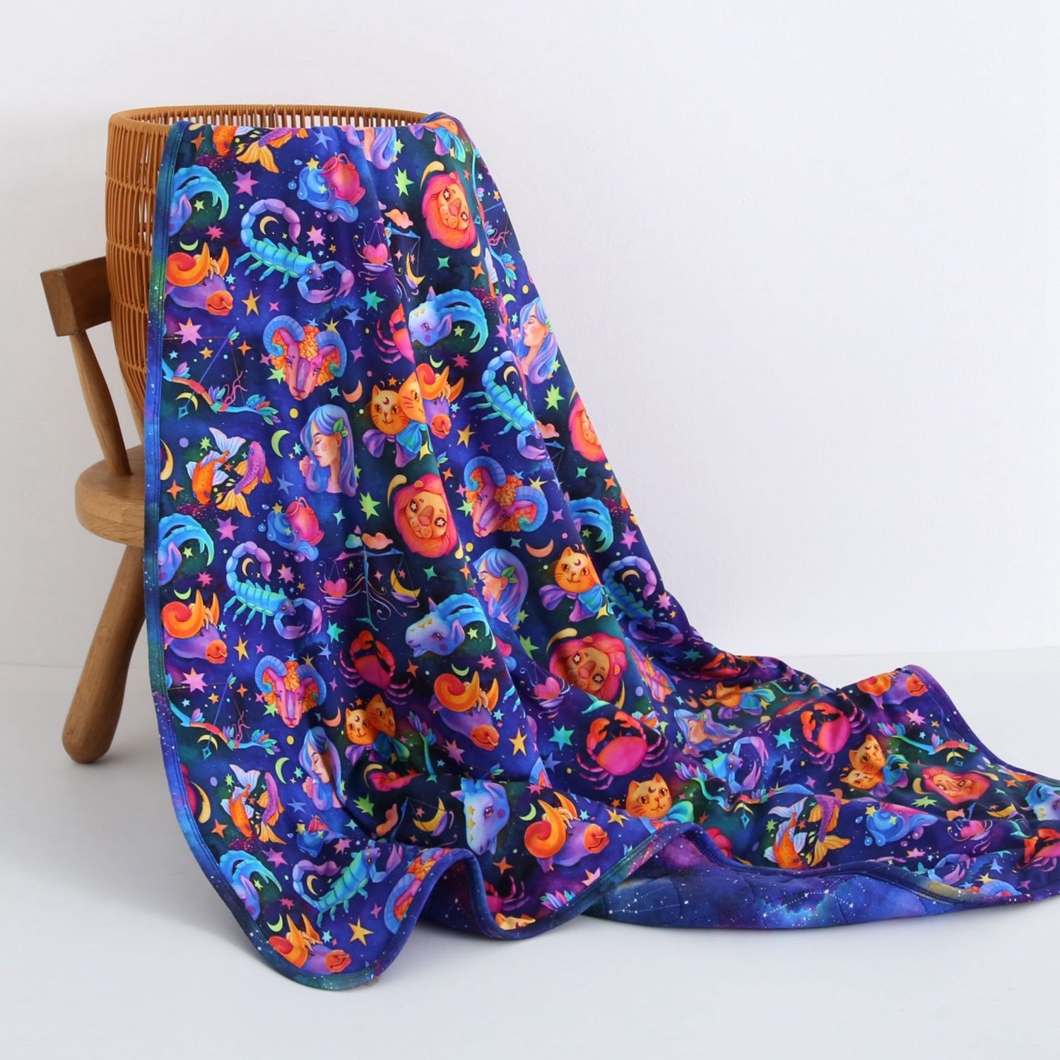 Cosmic Cuddles Zodiac Toddler Quilted Blanket - Jammie Session
