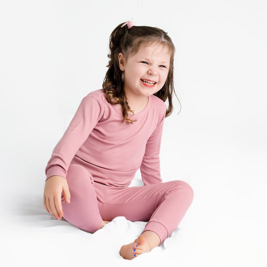 Cotton Candy (Pink) Ribbed Long Sleeve PJ's BDLJ - Jammie Session